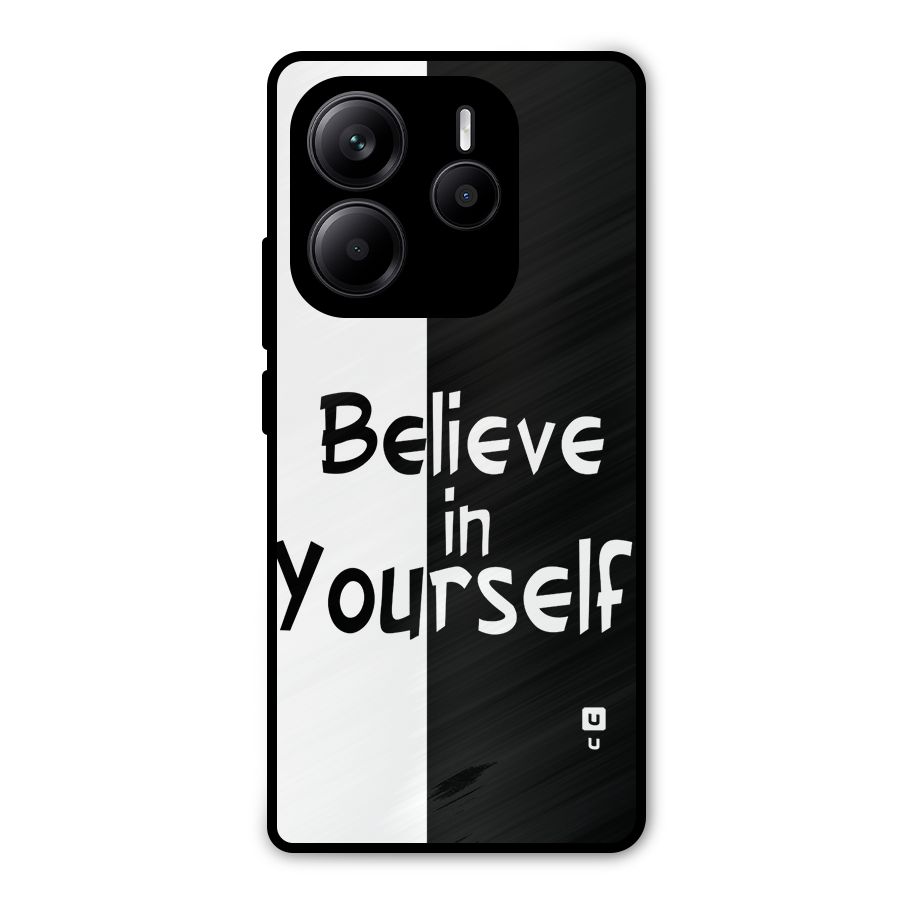 Just Believe Yourself Metal Back Case for Redmi Note 14 5G