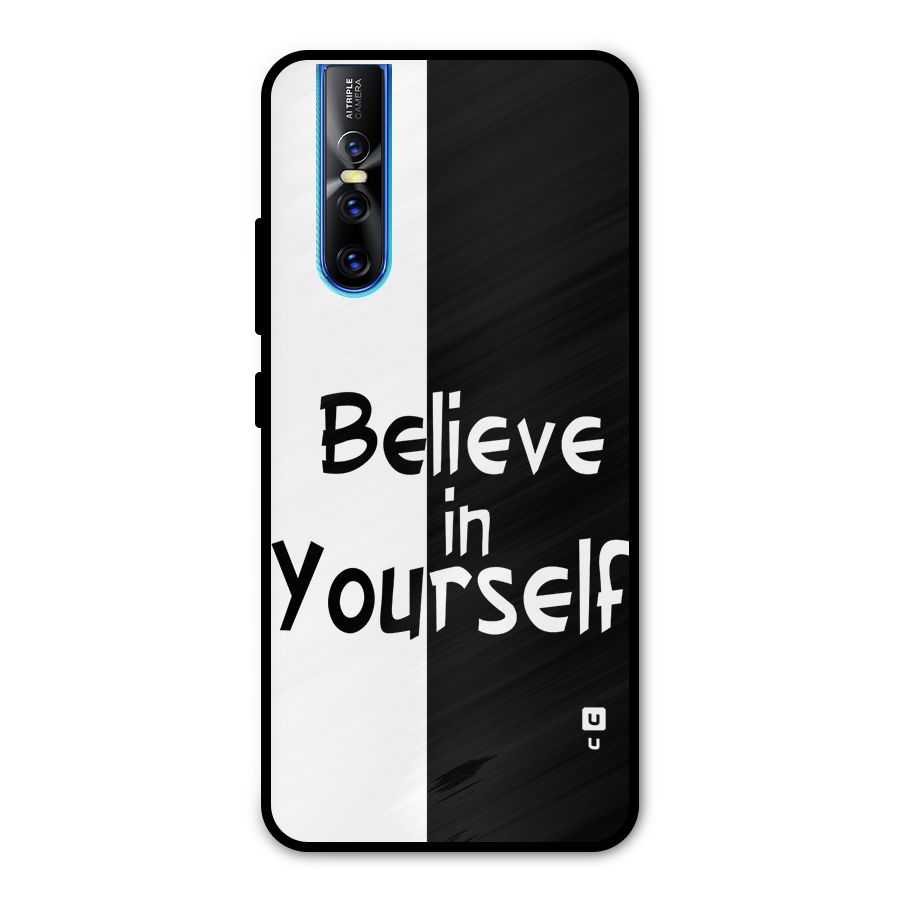 Just Believe Yourself Metal Back Case for Vivo V15 Pro
