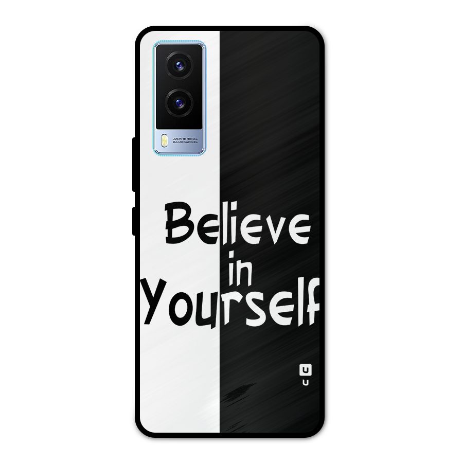 Just Believe Yourself Metal Back Case for Vivo V21e 5G