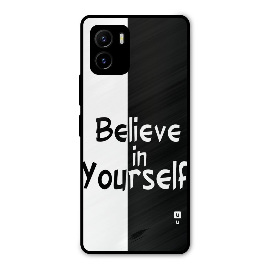 Just Believe Yourself Metal Back Case for Vivo Y15s