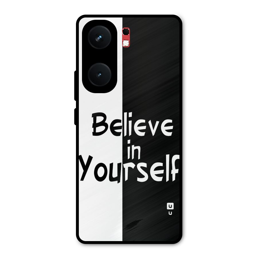 Just Believe Yourself Metal Back Case for iQOO Neo 9 Pro