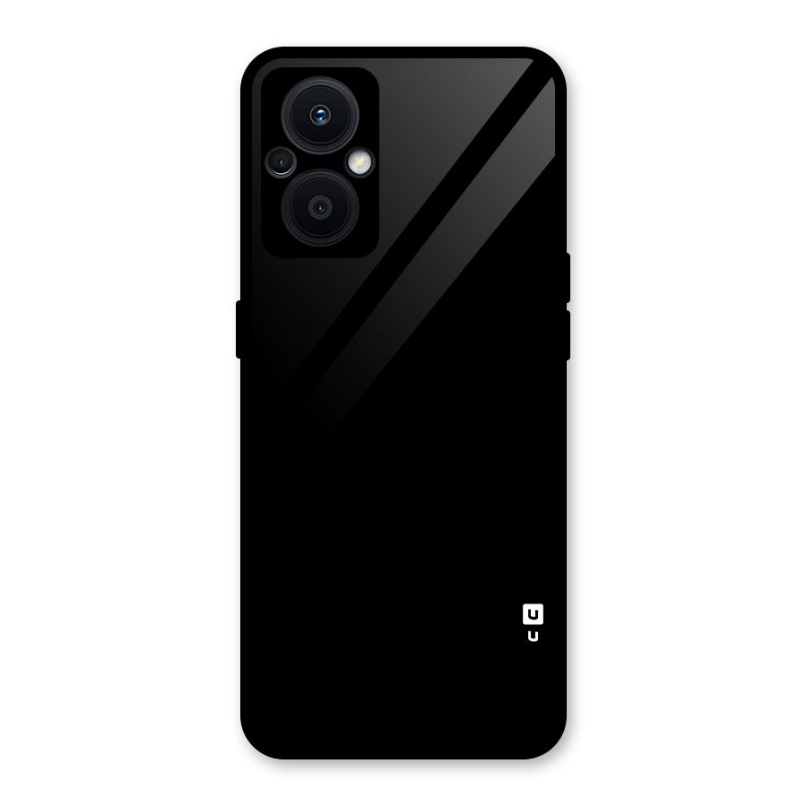 Just Black Glass Back Case for Oppo F21s Pro 5G