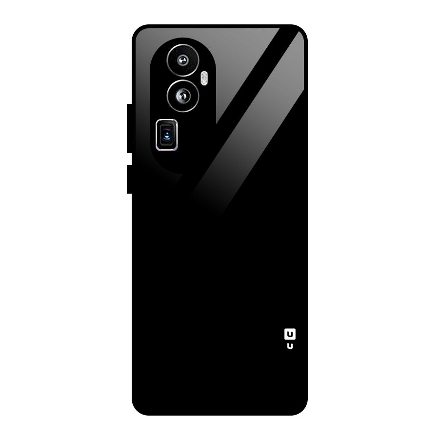 Just Black Glass Back Case for Oppo Reno10 Pro Plus