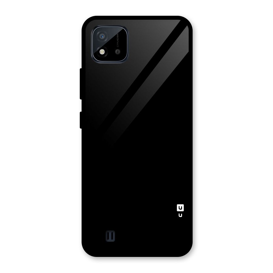 Just Black Glass Back Case for Realme C11 2021