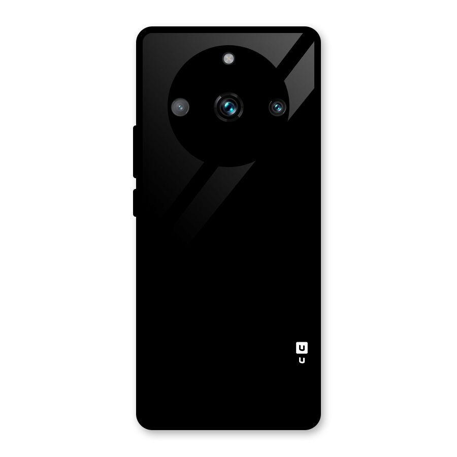 Just Black Glass Back Case for Realme Narzo 60 Pro