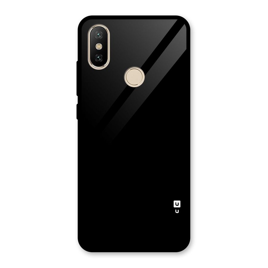 Just Black Glass Back Case for Redmi A2