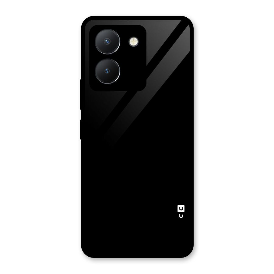 Just Black Glass Back Case for Vivo Y36