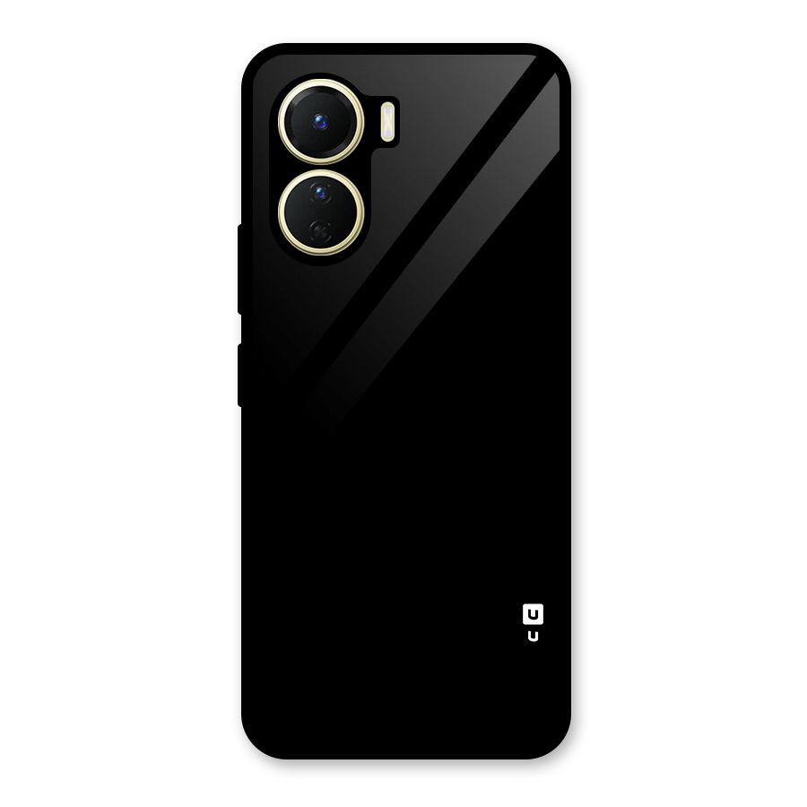 Just Black Glass Back Case for Vivo Y56