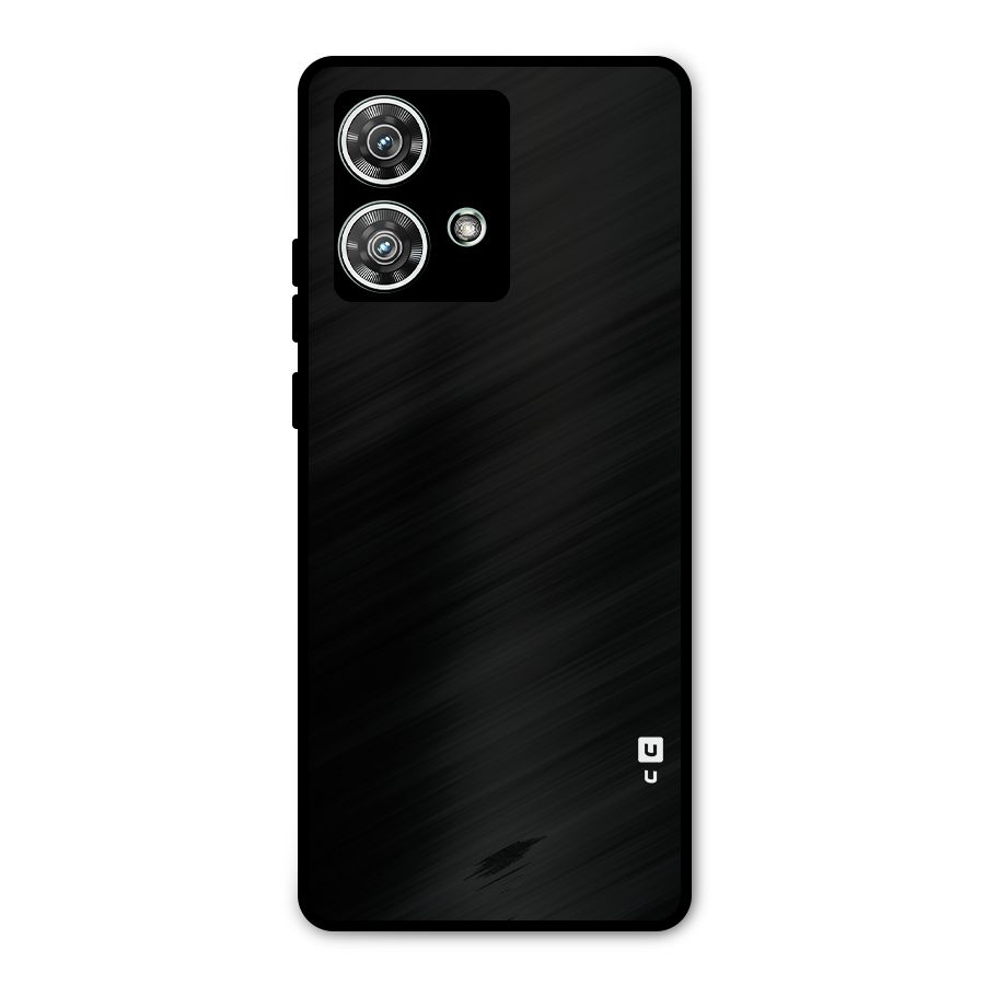 Just Black Metal Back Case for Motorola Edge 40 Neo