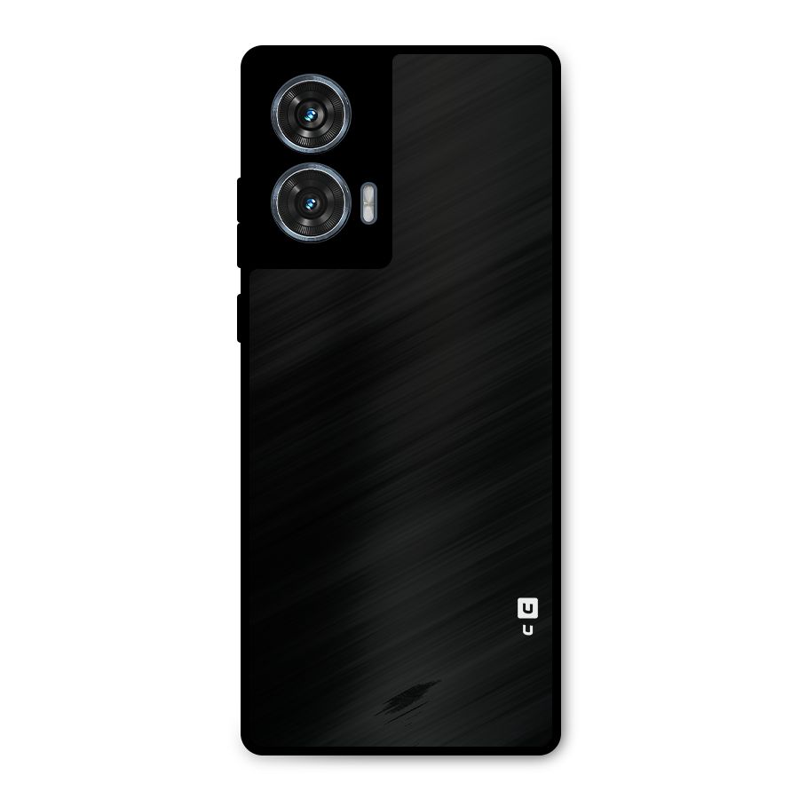 Just Black Metal Back Case for Motorola Edge 50 Fusion