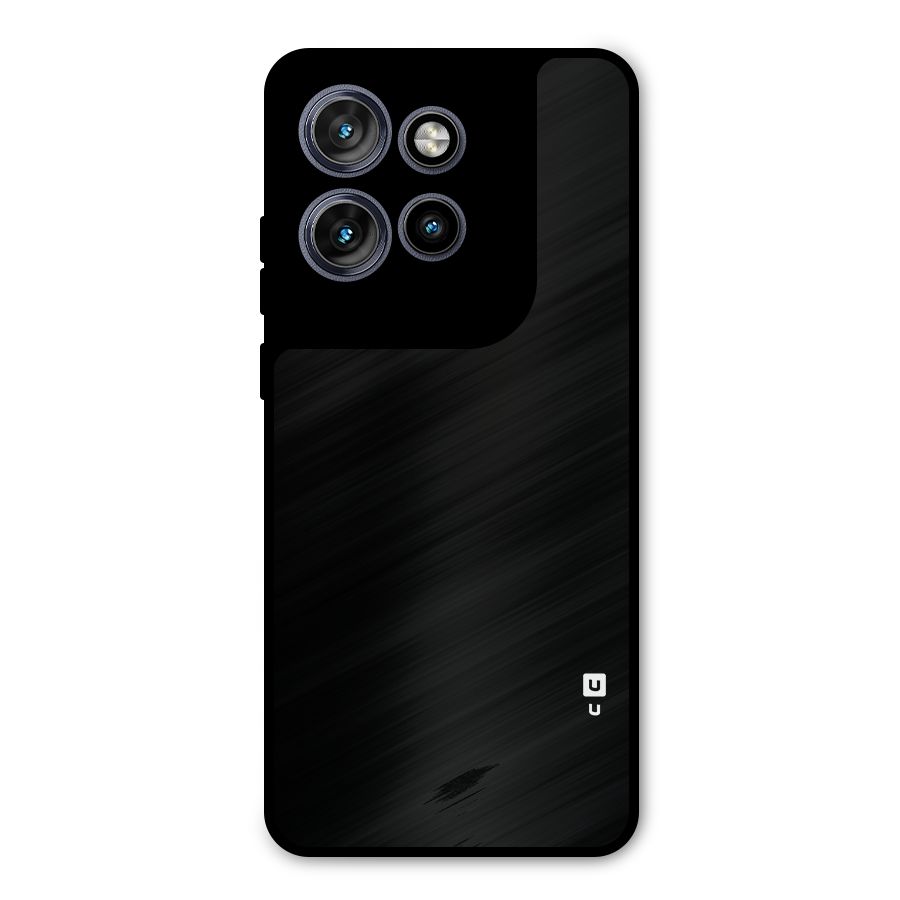 Just Black Metal Back Case for Motorola Edge 50 Neo