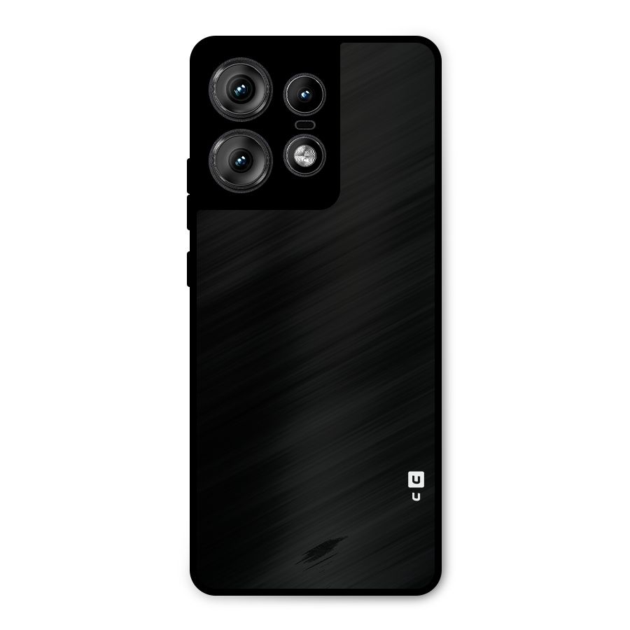 Just Black Metal Back Case for Motorola Edge 50 Pro