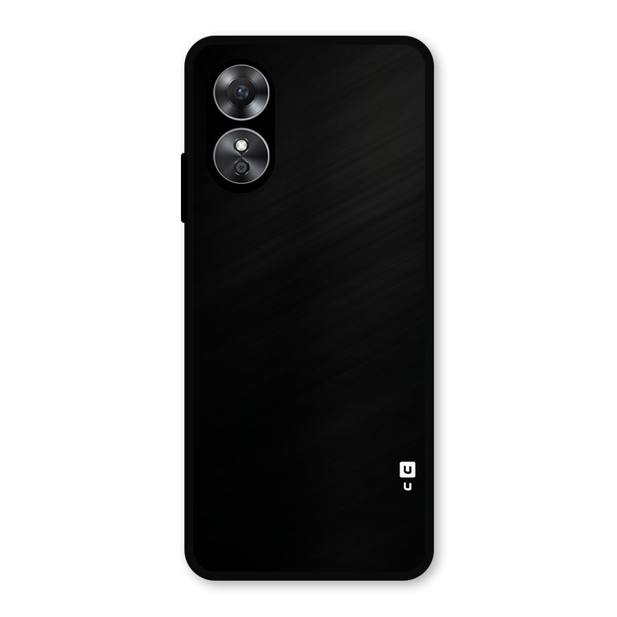 Just Black Metal Back Case for Oppo A17