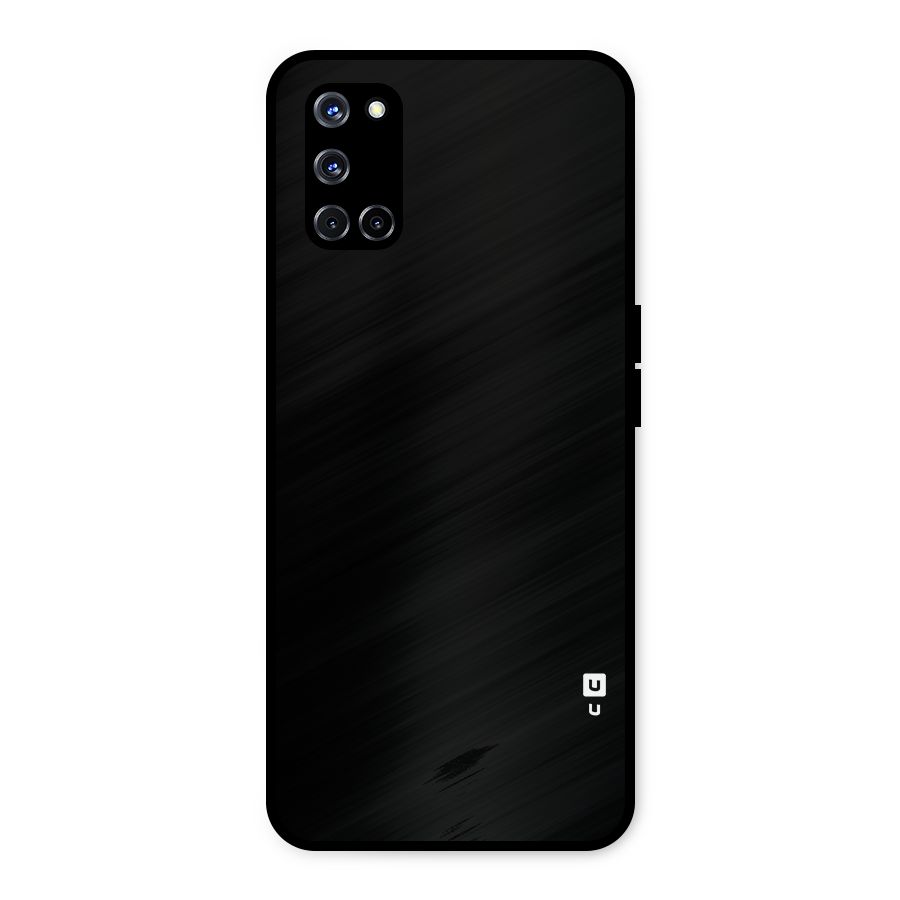Just Black Metal Back Case for Oppo A52