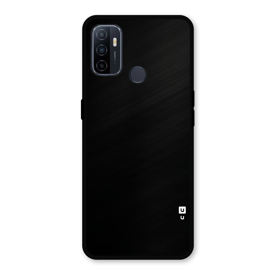 Just Black Metal Back Case for Oppo A53