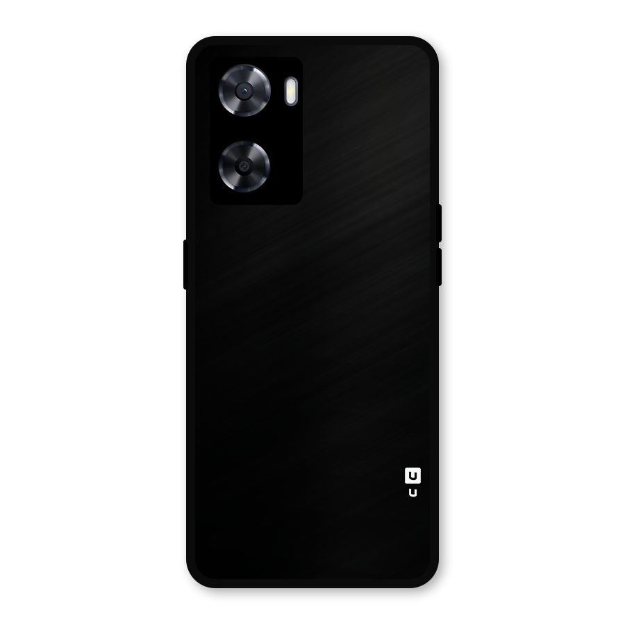 Just Black Metal Back Case for Oppo A57 2022