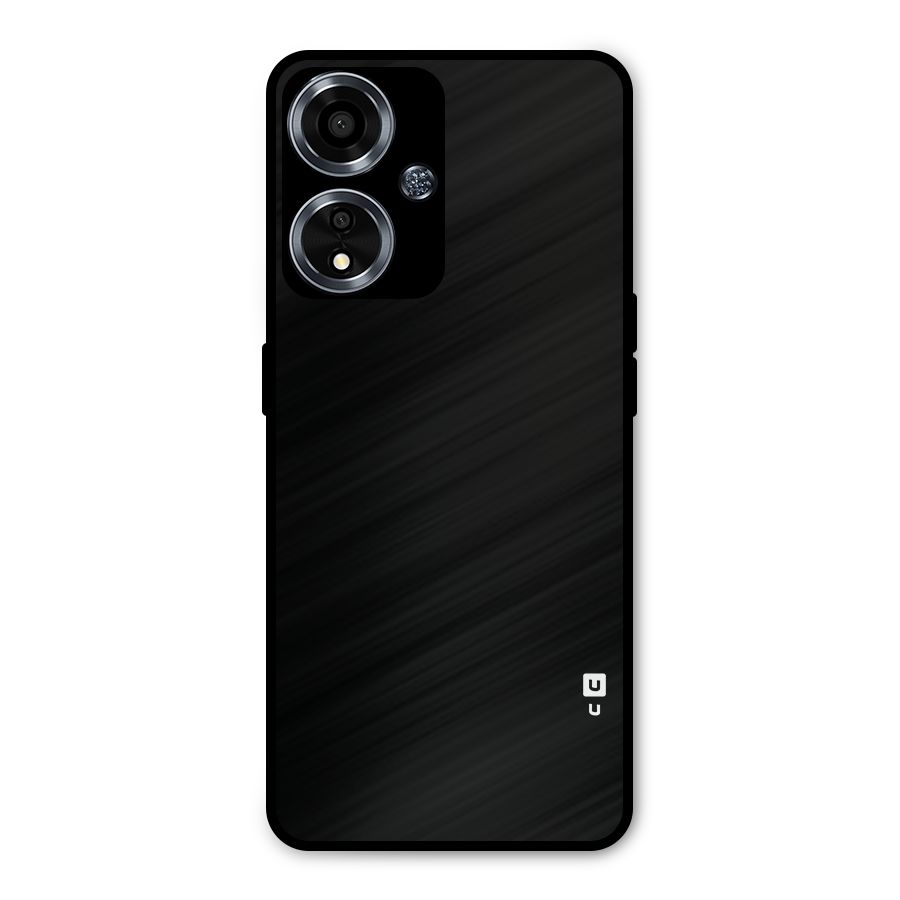 Just Black Metal Back Case for Oppo A59