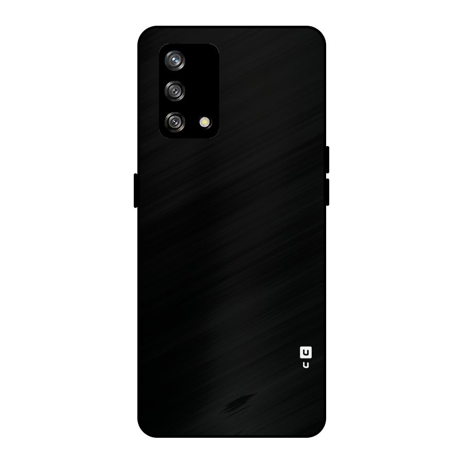 Just Black Metal Back Case for Oppo F19