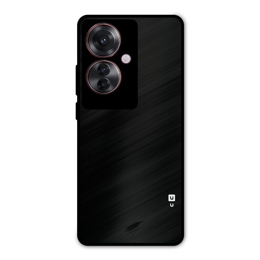 Just Black Metal Back Case for Oppo F25 Pro