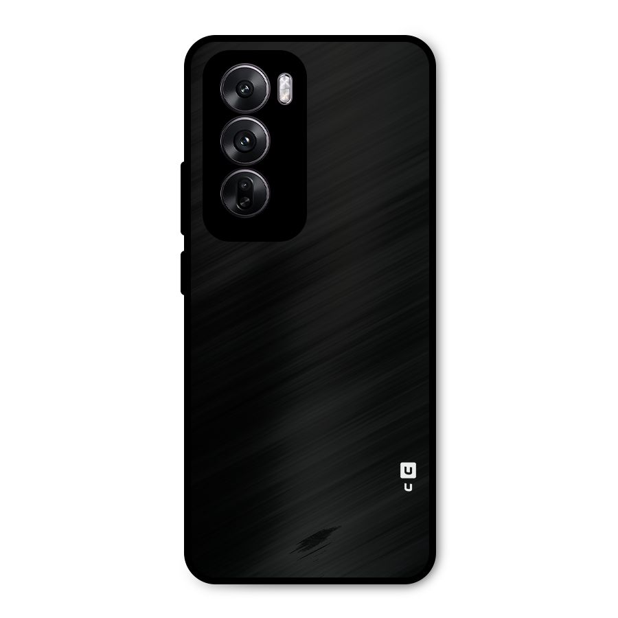 Just Black Metal Back Case for Oppo Reno12