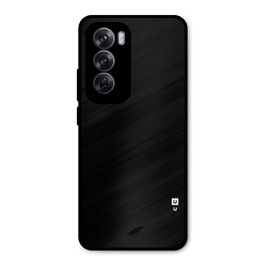 Just Black Metal Back Case for Oppo Reno12 Pro