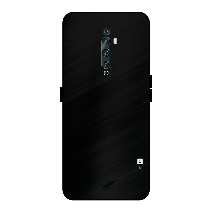 Just Black Metal Back Case for Oppo Reno2 F