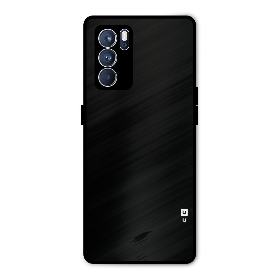 Just Black Metal Back Case for Oppo Reno6 Pro 5G