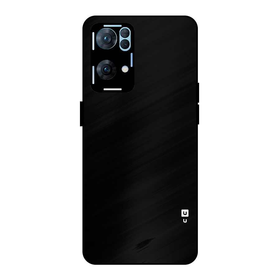Just Black Metal Back Case for Oppo Reno7 Pro 5G