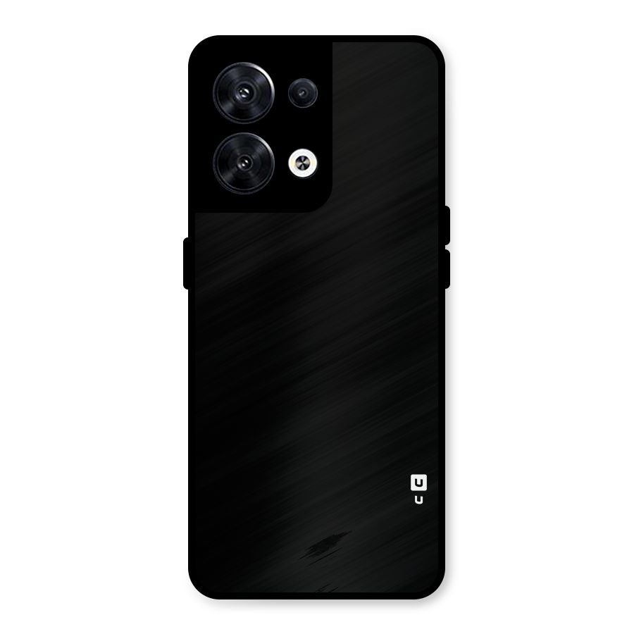 Just Black Metal Back Case for Oppo Reno8 5G