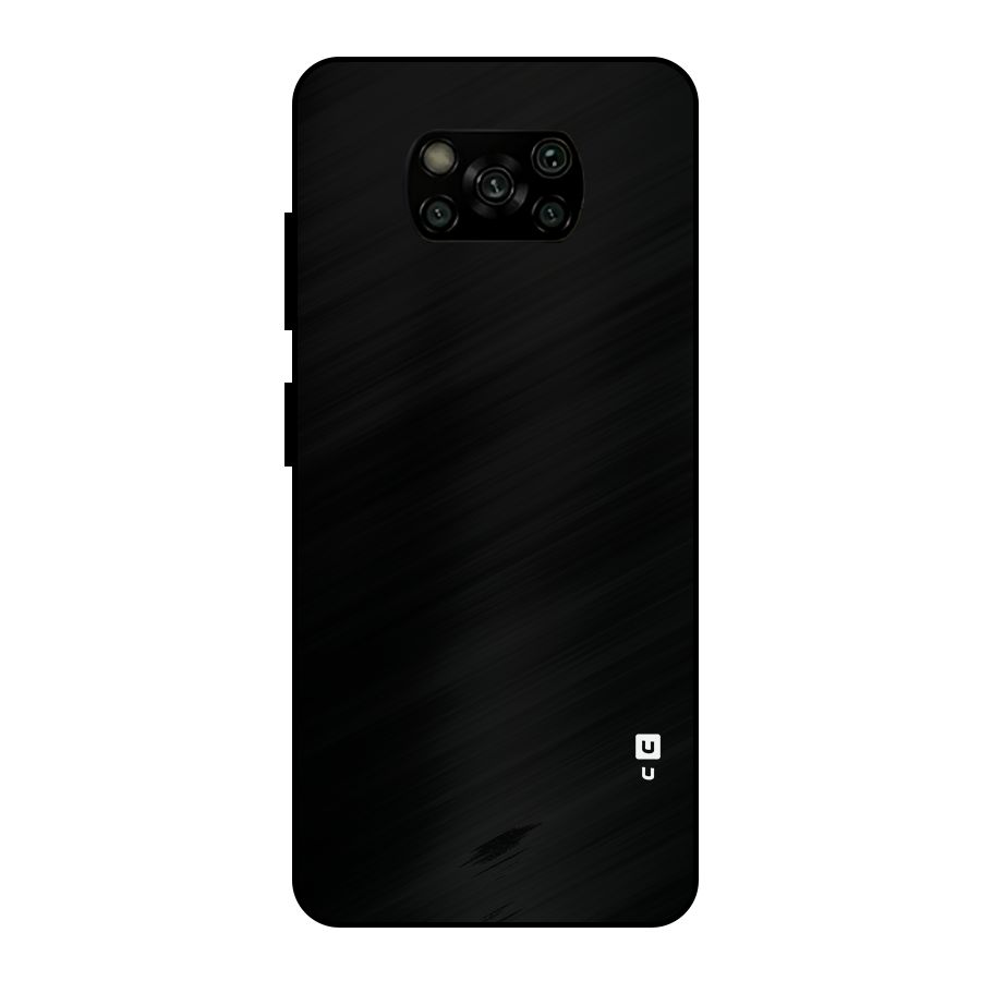 Just Black Metal Back Case for Poco X3