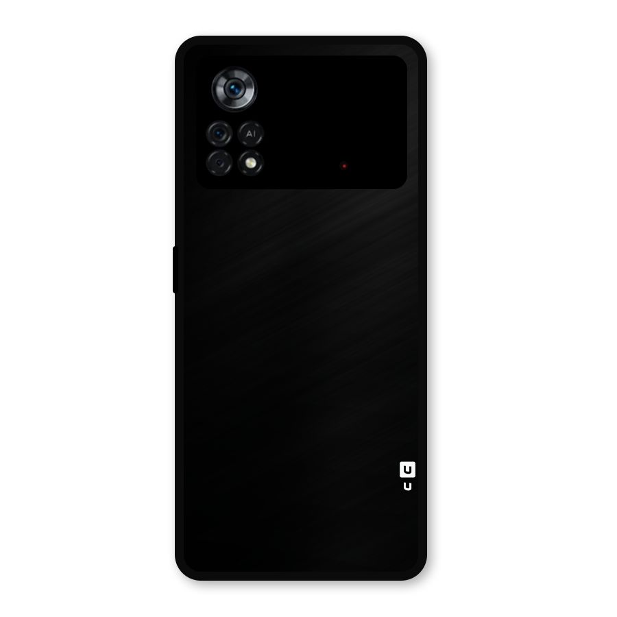 Just Black Metal Back Case for Poco X4 Pro 5G