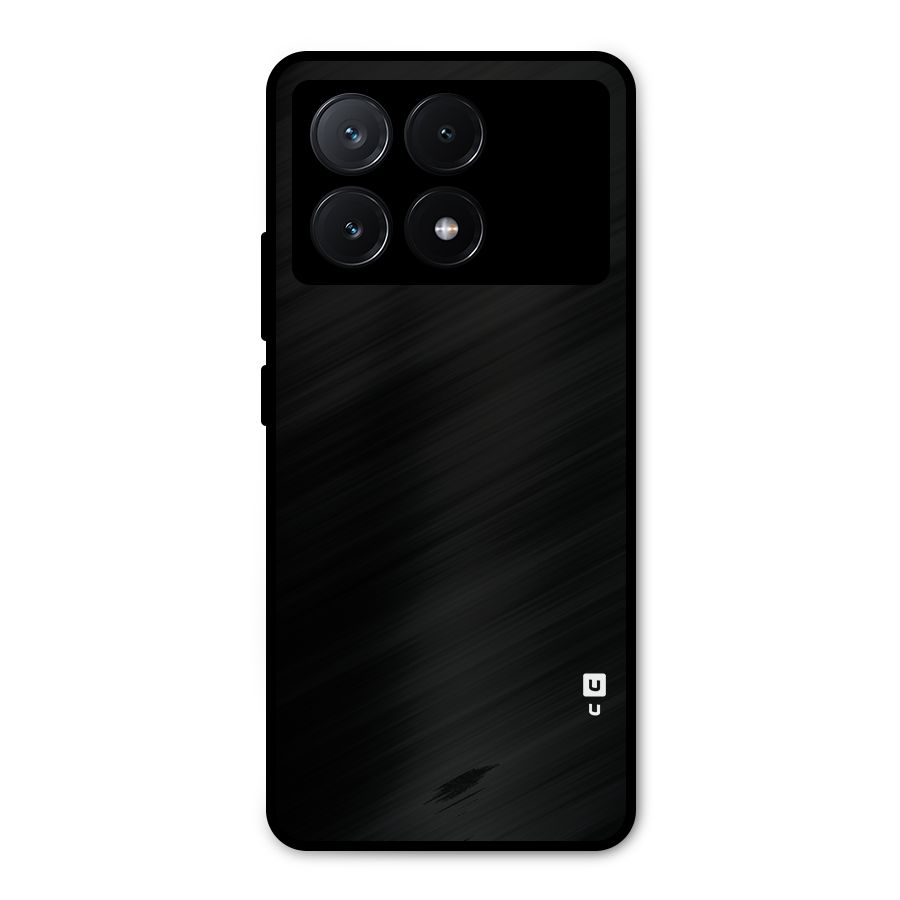 Just Black Metal Back Case for Poco X6 Pro