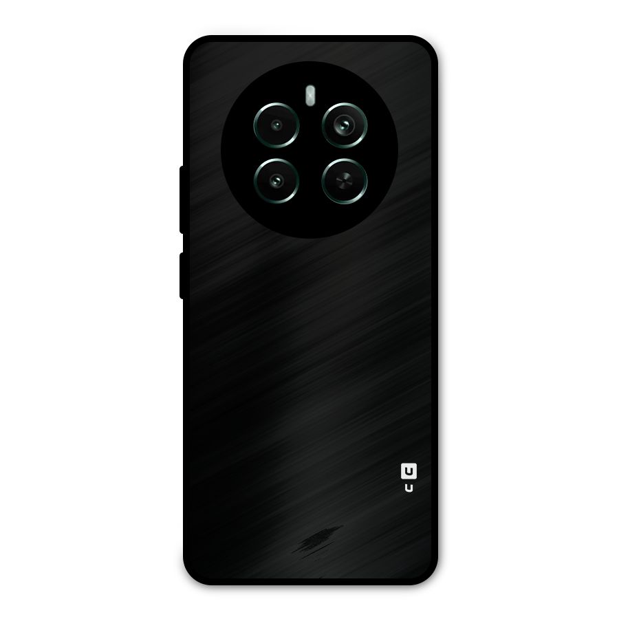 Just Black Metal Back Case for Realme 12 Plus