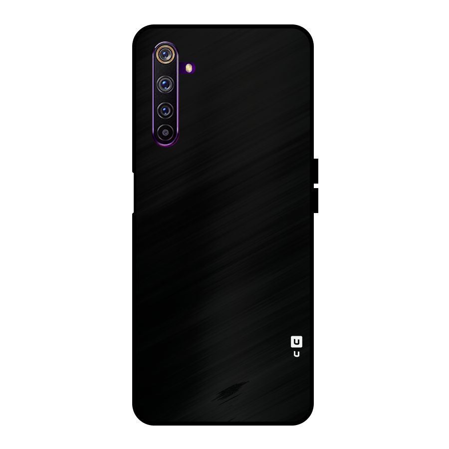 Just Black Metal Back Case for Realme 6 Pro