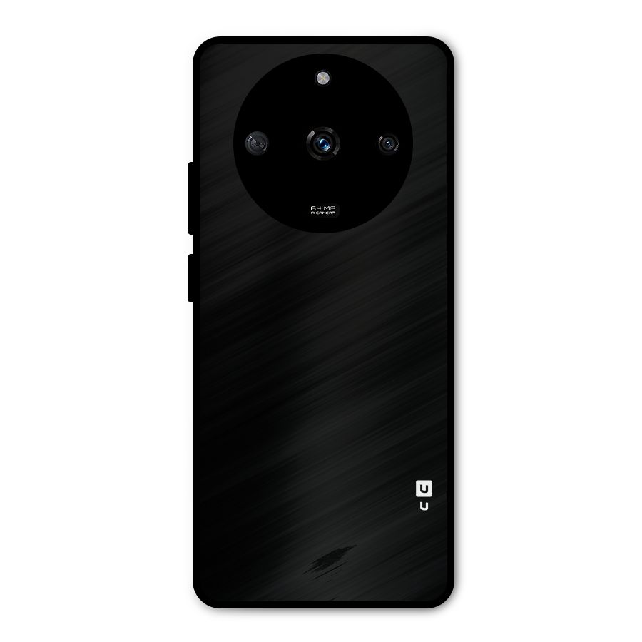 Just Black Metal Back Case for Realme Narzo 60 5G