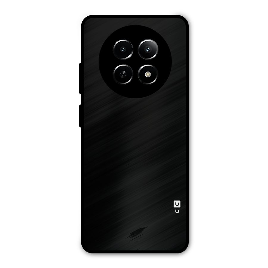 Just Black Metal Back Case for Realme Narzo 70x 5G
