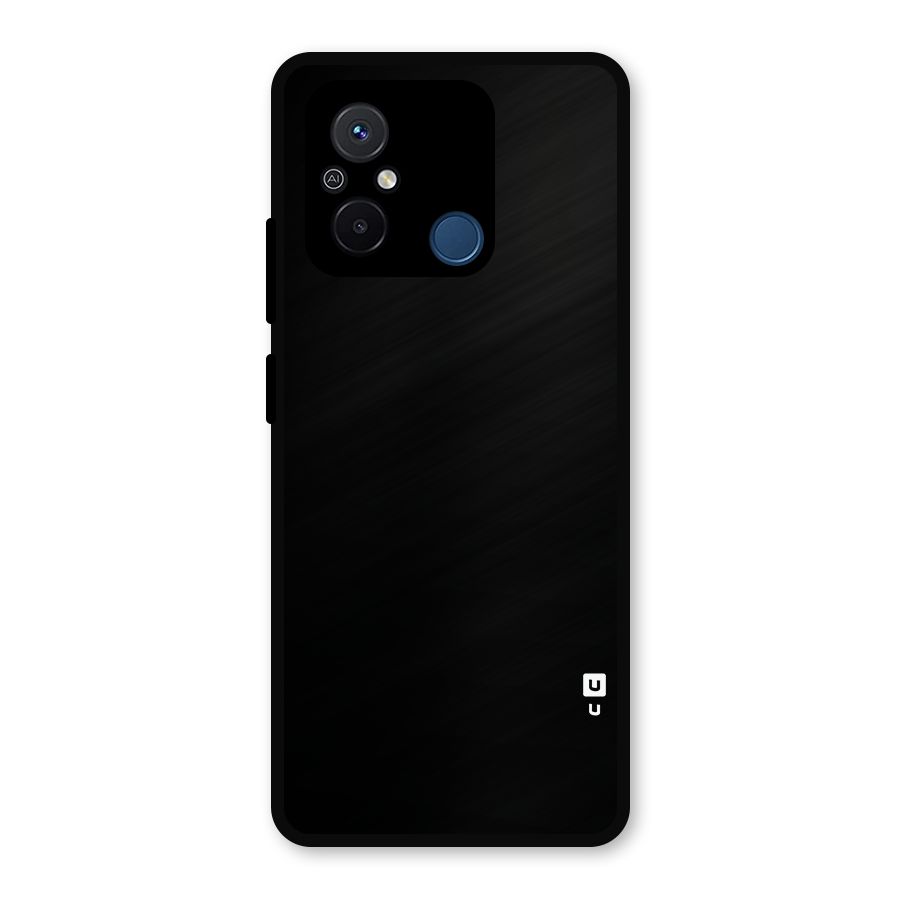 Just Black Metal Back Case for Redmi 12C