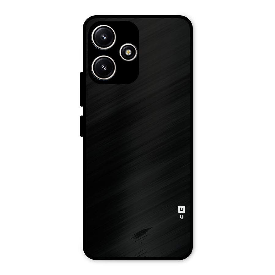 Just Black Metal Back Case for Redmi 12 5G