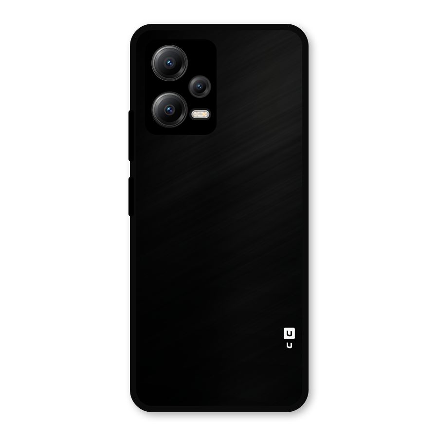 Just Black Metal Back Case for Redmi Note 12 5G