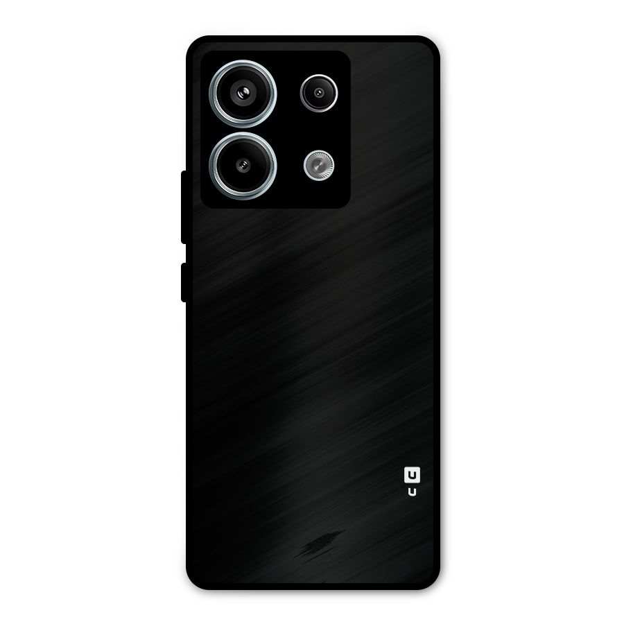 Just Black Metal Back Case for Redmi Note 13 Pro 5G