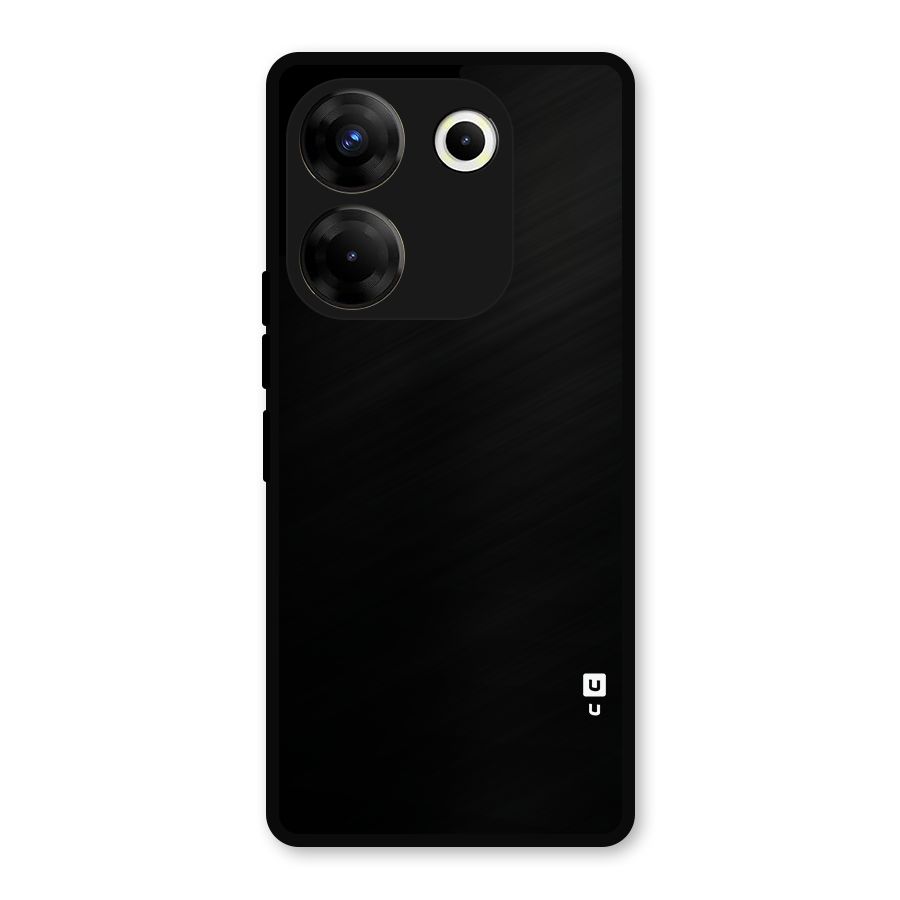 Just Black Metal Back Case for Tecno Camon 20 Pro