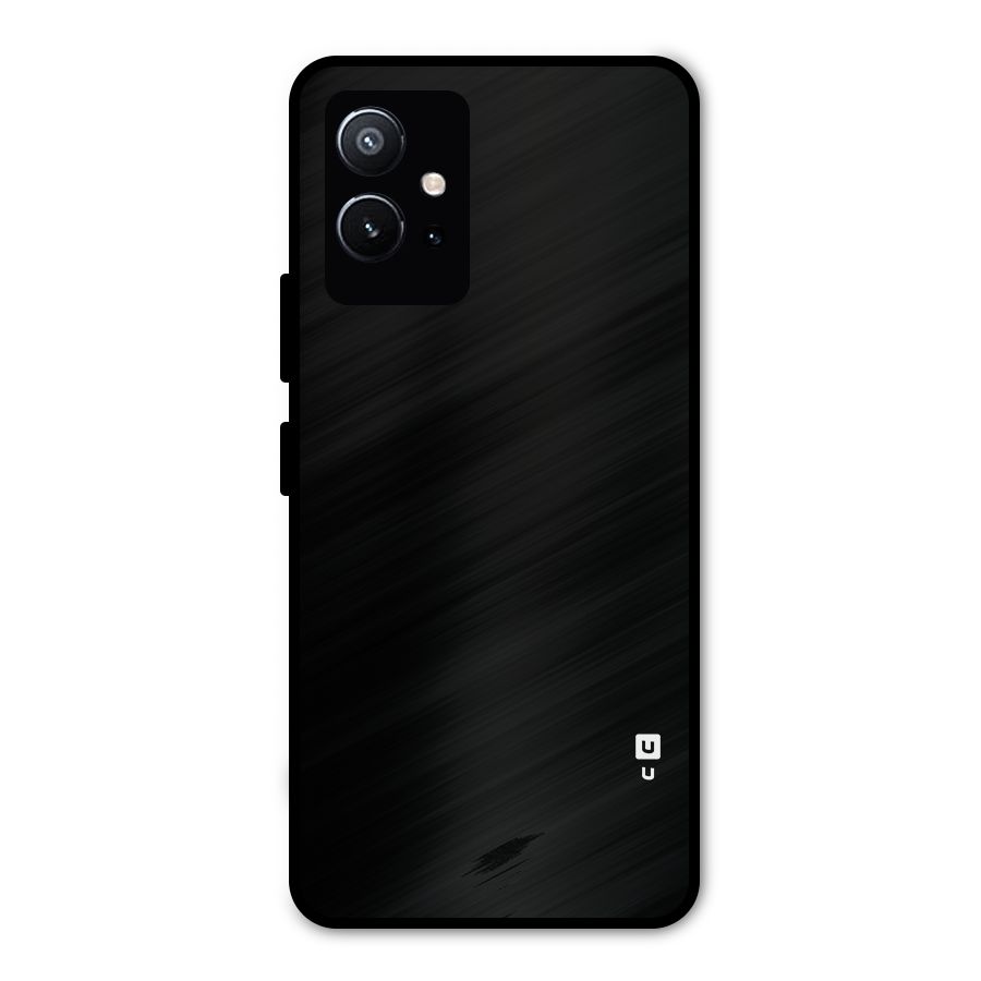 Just Black Metal Back Case for Vivo T1 5G