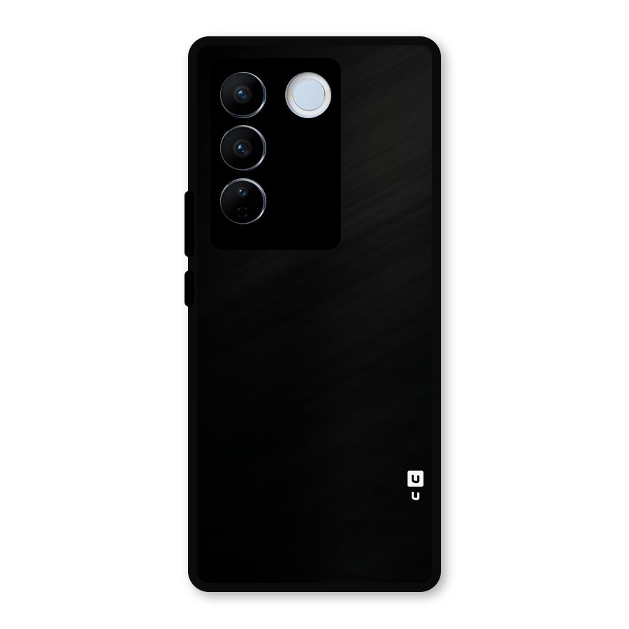 Just Black Metal Back Case for Vivo V27 Pro