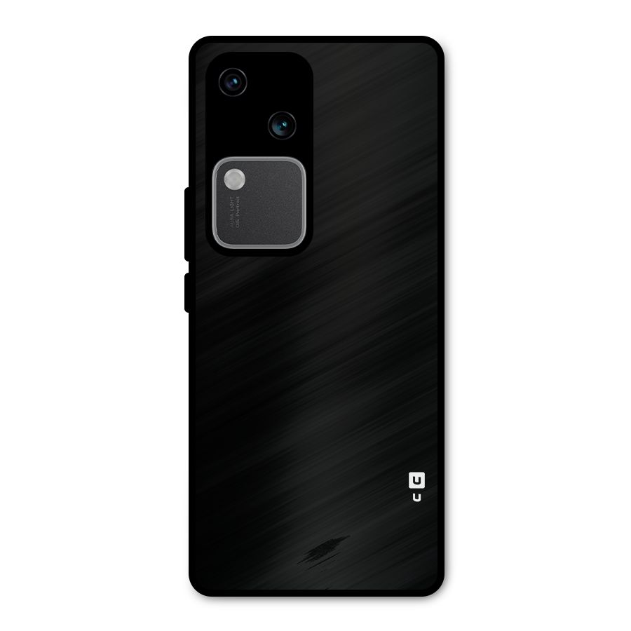 Just Black Metal Back Case for Vivo V30 Pro