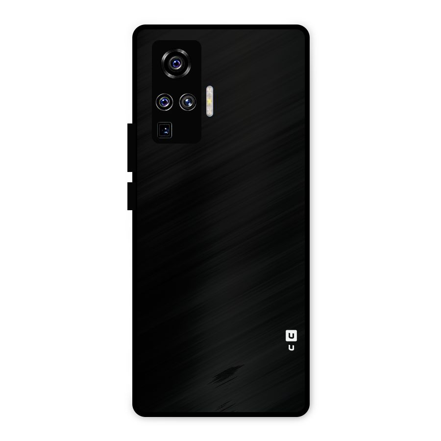 Just Black Metal Back Case for Vivo X50 Pro