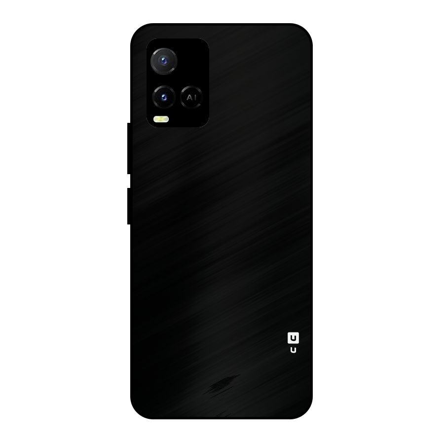 Just Black Metal Back Case for Vivo Y21