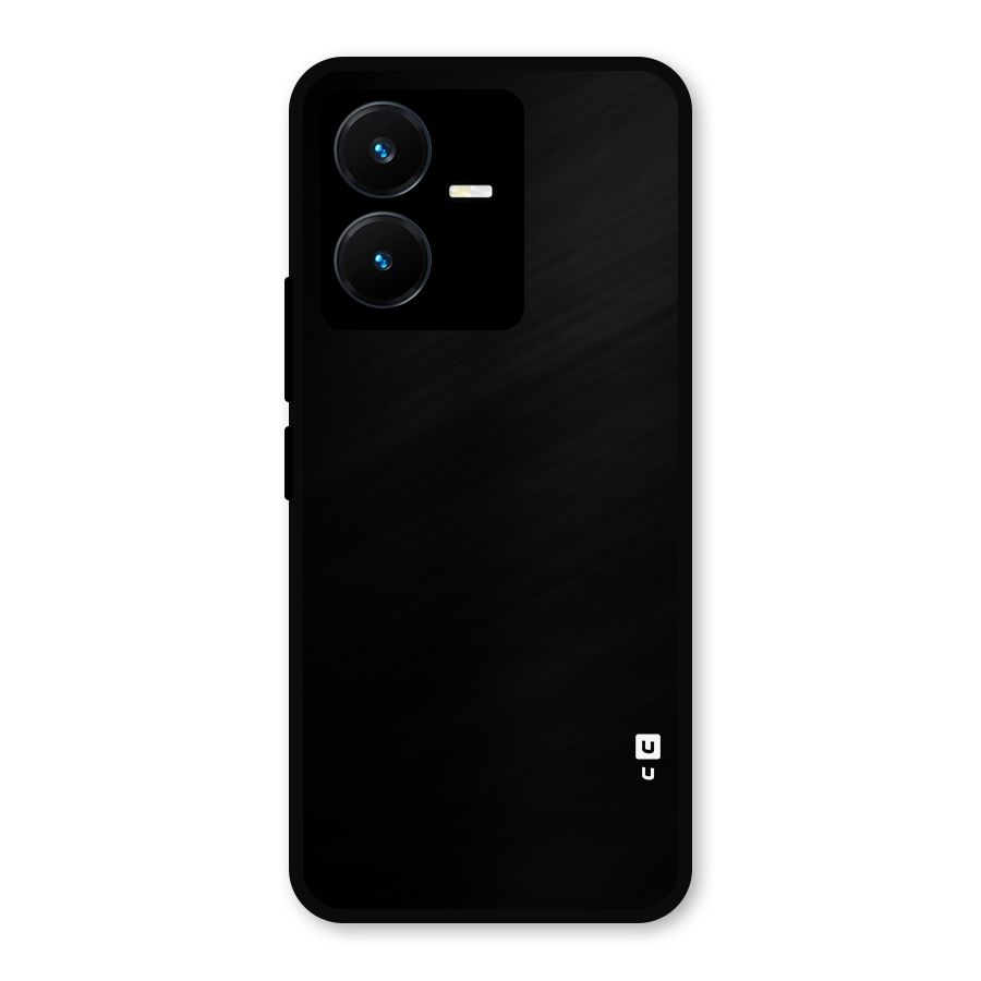 Just Black Metal Back Case for Vivo Y22