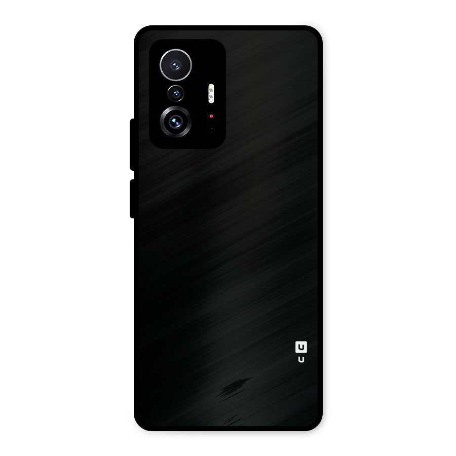 Just Black Metal Back Case for Xiaomi 11T Pro