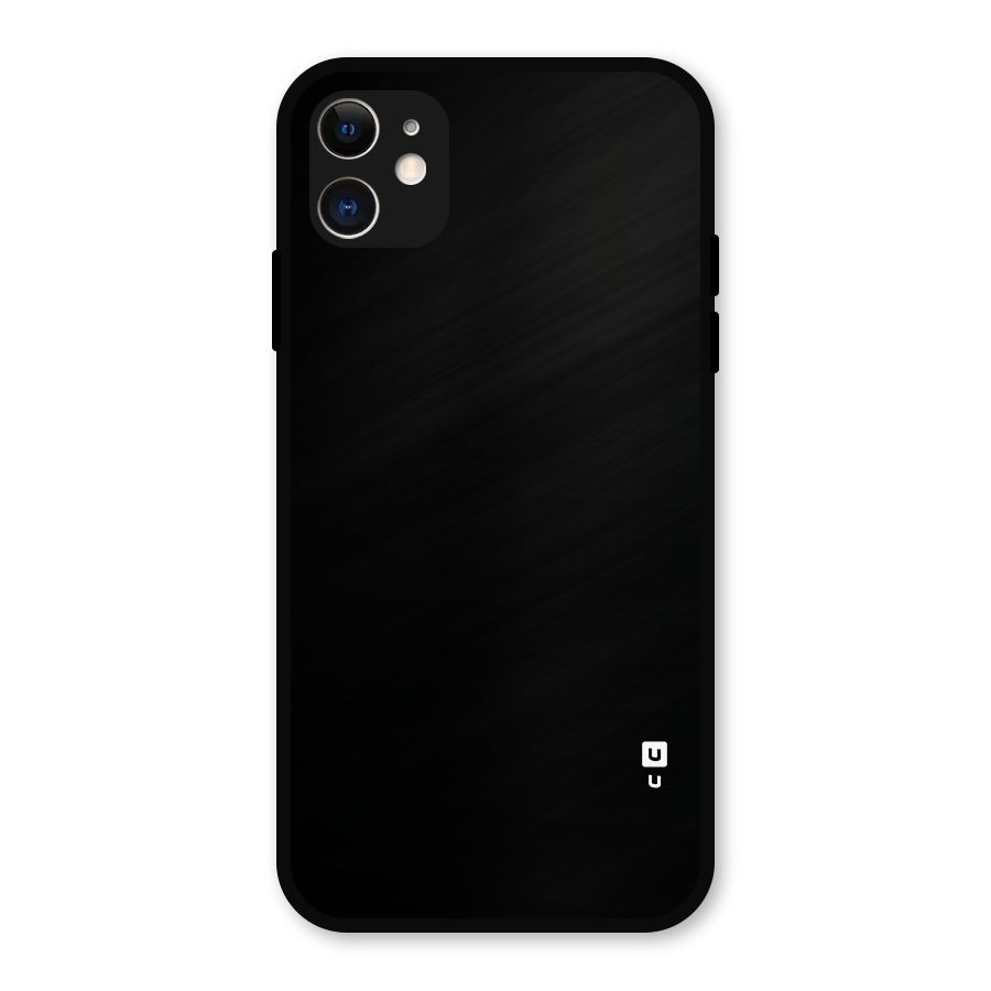 Just Black Metal Back Case for iPhone 11