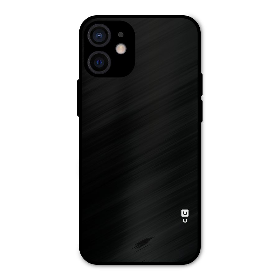 Just Black Metal Back Case for iPhone 12 Mini
